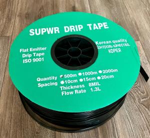 КАПЕЛЬНАЯ ЛЕНТА ЭМИТТЕРНАЯ SUPER DRIP TAPE 15СМ (БУХТА 500 М) КОРЕЯ